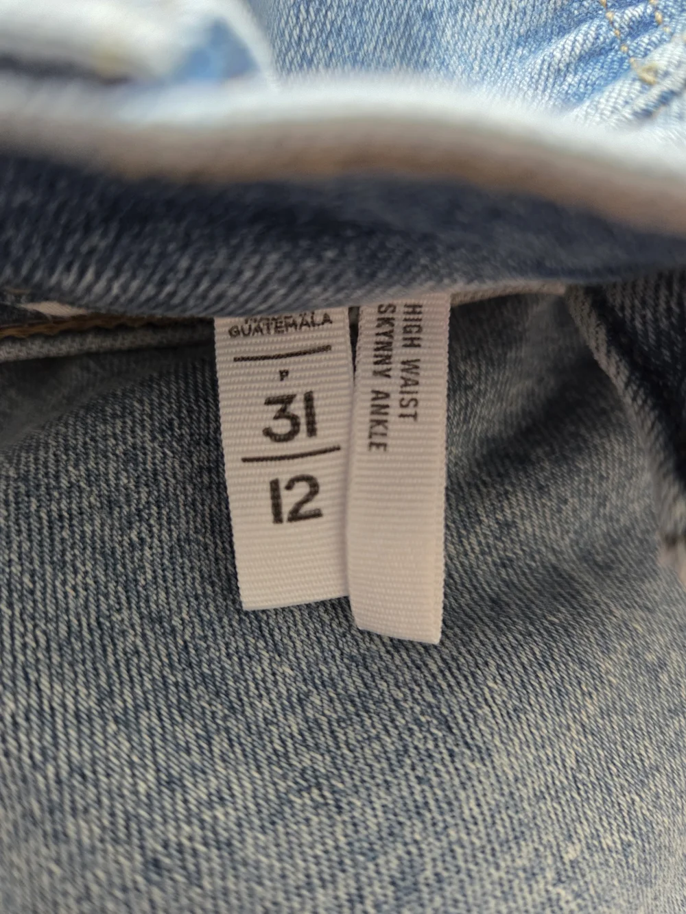 LOFT High Waist Skinny Ankle Light Wash Distressed Jeans
